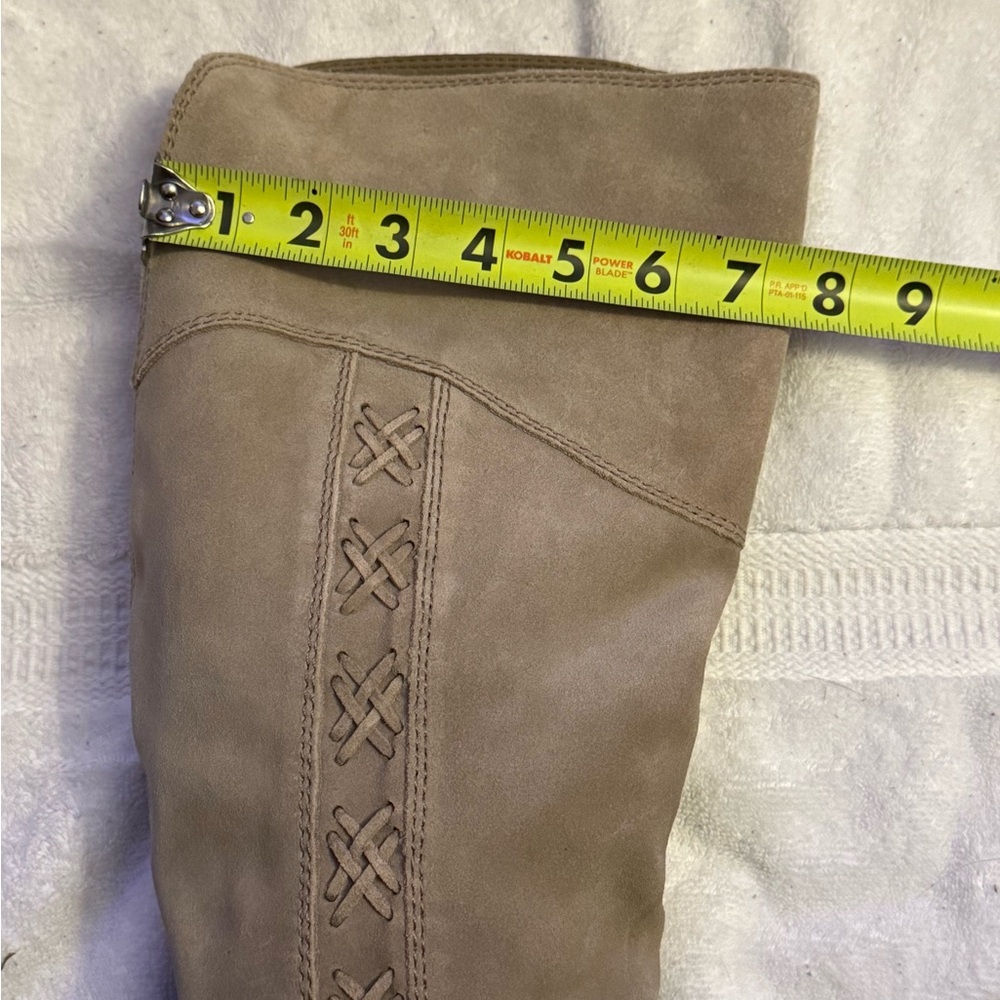 Vince Camuto Kreesell Knee High Boot Taupe Tan Suede Size 9.5 - Picture 12 of 16